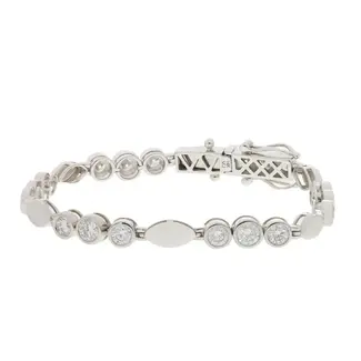 VHV (JEWELERY) WF 14KT WHITE GOLD CUSTOM LAB DIAMOND BRACELET 4.65CT