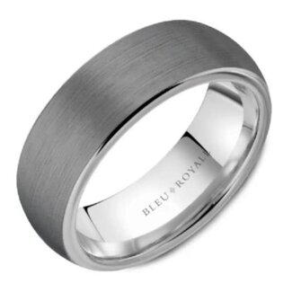 WF BLUE ROYALE 8MM TANTALUM AND 14K WHITE