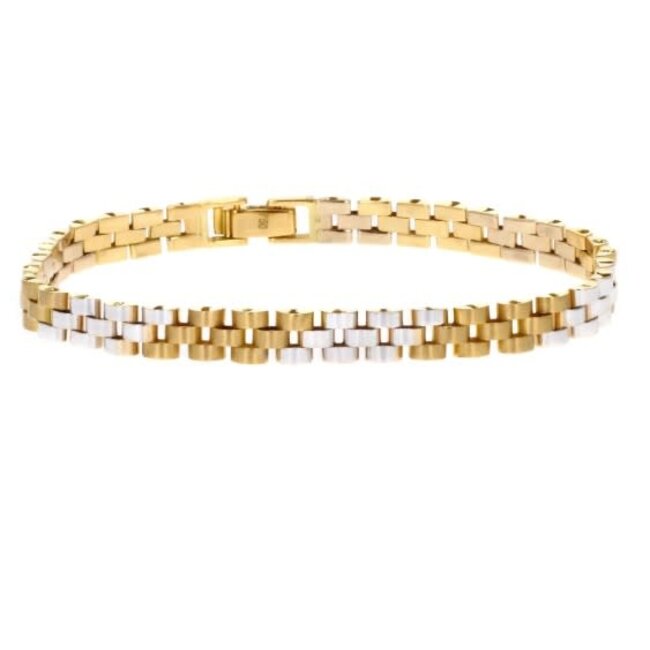 WF 18K YELLOW & WHITE GOLD BRACELET