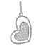 VHV (JEWELERY) WF 14KT WHITE GOLD LAB GROWN DIAMOND DOUBLE HEART PENDANT