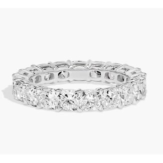 VHV (JEWELERY) WF 14K WHITE GOLD ETERNITY RING CUSHION CUT DIAMONDS (SIZE 6)