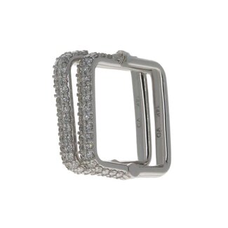 VHV (JEWELERY) WF 14KT WHITE GOLD LAB GROWN SQUARE SHAPED EARINGS 0.67CT