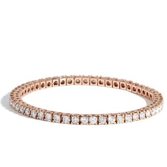 VHV (JEWELERY) WF 14K ROSE GOLD LAB DIAMOND TENNIS BRACELET 1O PT