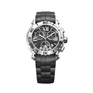 CHOPARD Happy Sport Chronograph 42mm in Steel on Black Rubber (BP)