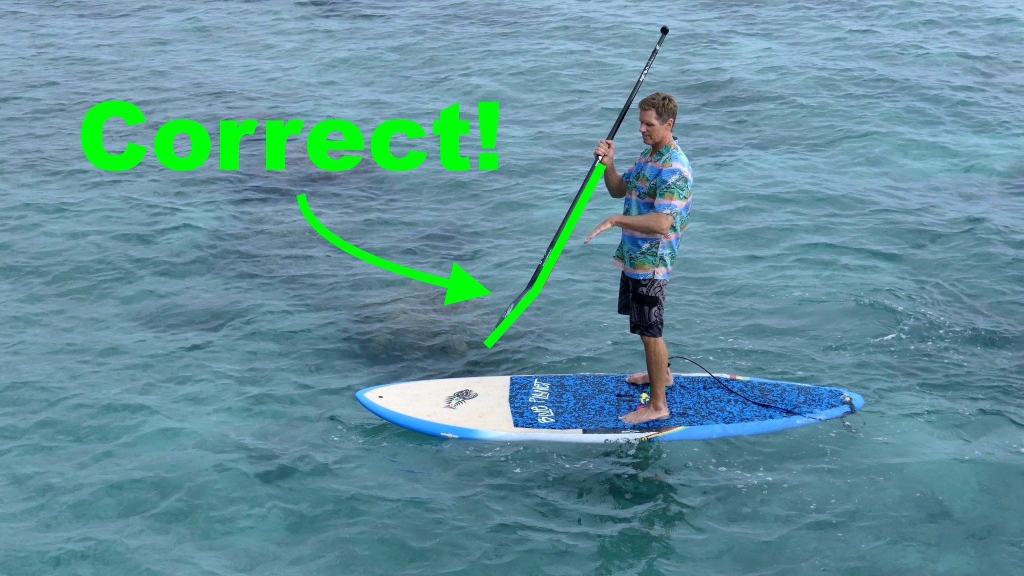 How to SUP- holding the paddle correctly