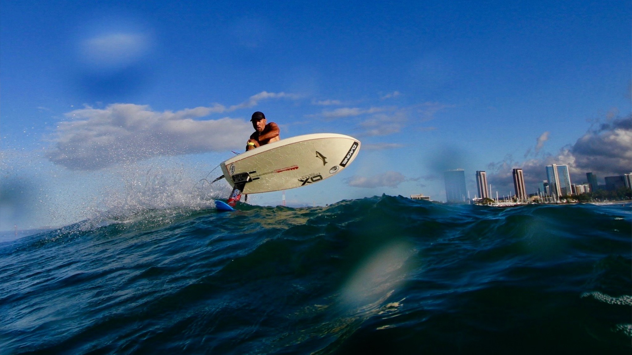 surfing with a high aspect wing