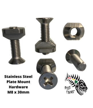 M8 x 25mm S.S. T - Nuts and Bolts for Foil Plate Mount (4pcs each)