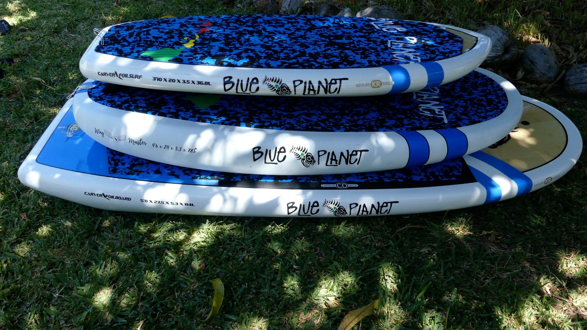 different foil boards for prone foil surfing, wing foil surfing, and SUP Foiling