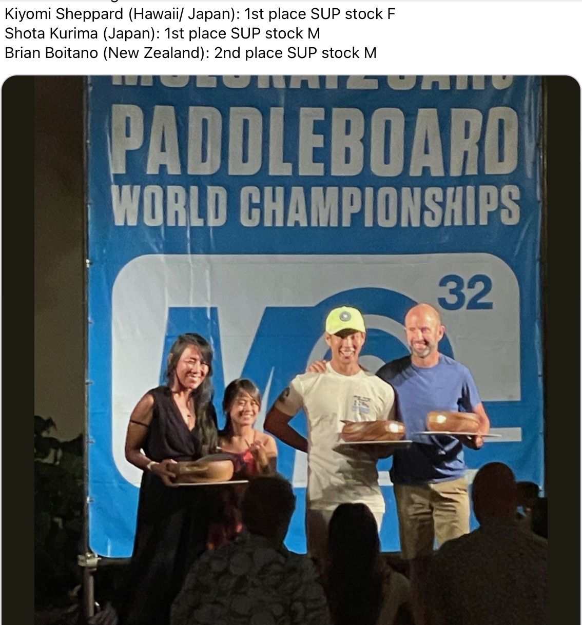 M2O sup stock bump rider winners