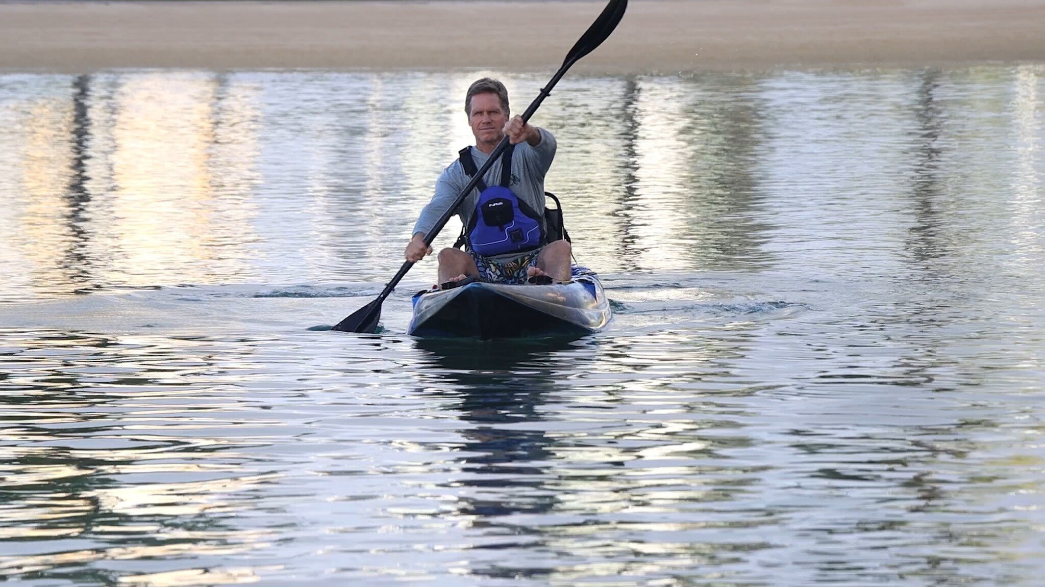 a stable kayak makes balancing easy
