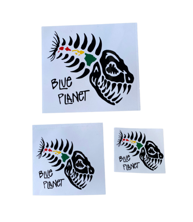 Blue Planet Fish Logo Die Cut Stickers