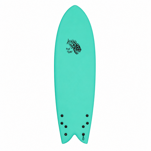 Blue Planet Soft Top Surfboard Retro Fish 5'8