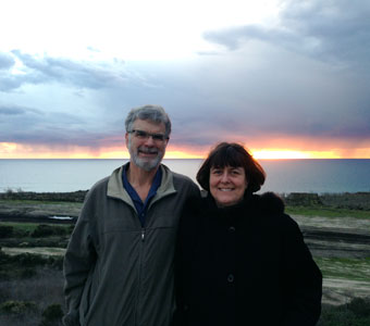 Tom & Barbara enjoying a California sunset.