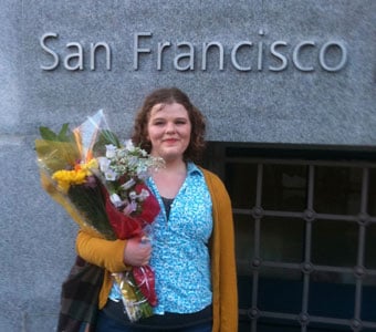 Julia Metzler following her senior voice recital.