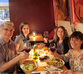 The Metzlers enjoying a dinner in Berlin, 2011.