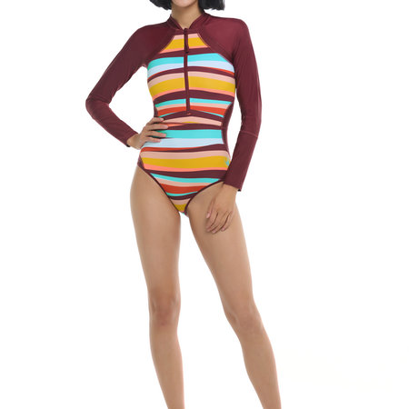 Body Glove Women's Smoothies Chanel Long Sleeve One Piece Swimsuit at