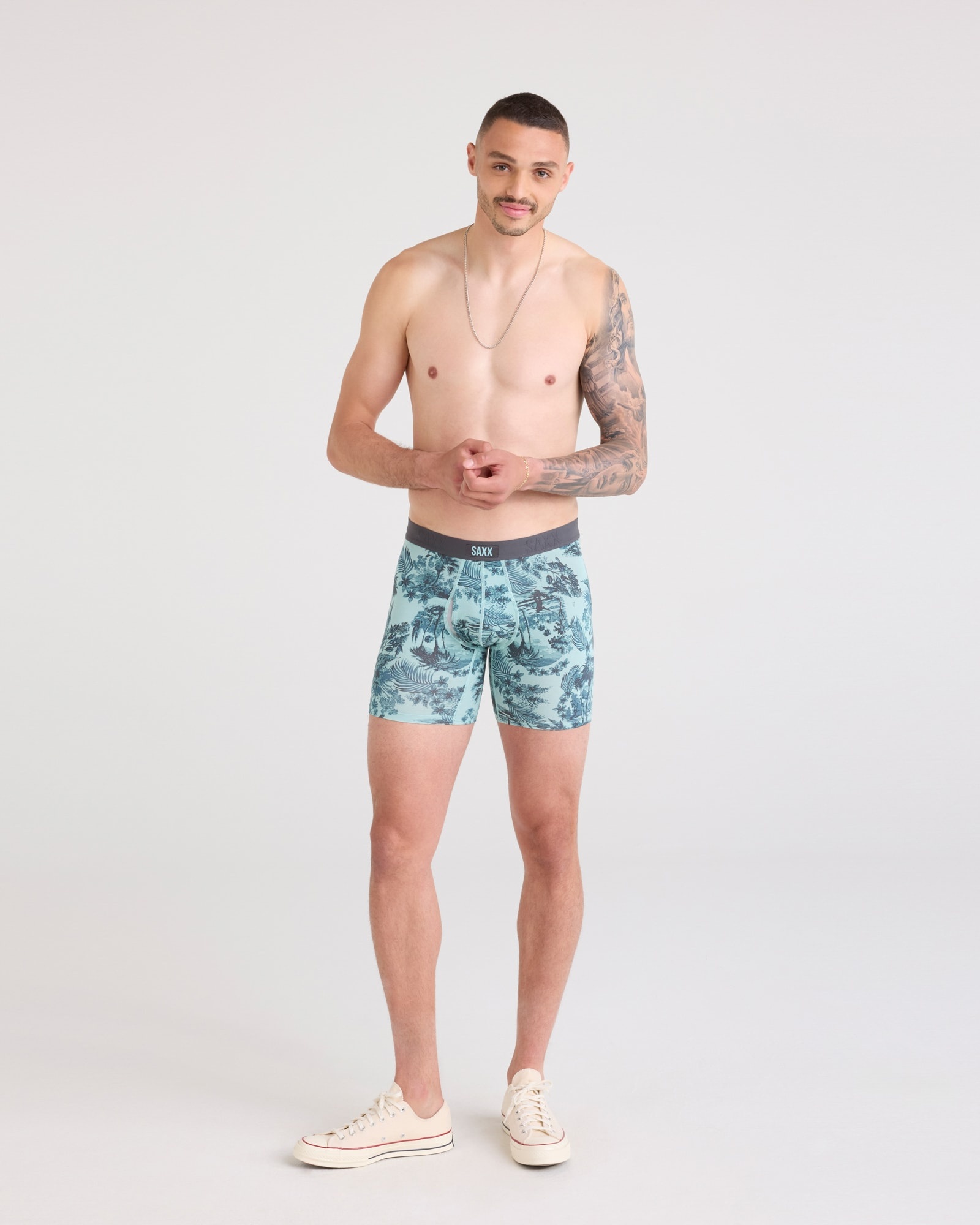 Saxx Vibe Xtra Boxer Fly Golf Toile Aquifer
