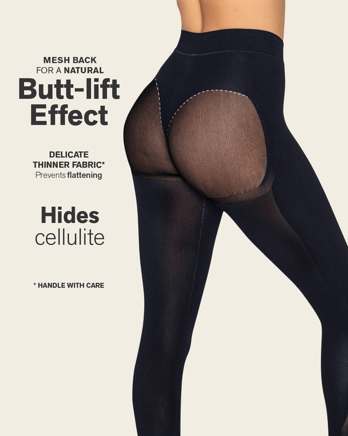 012779M Capri Invisible Taille haute Noir