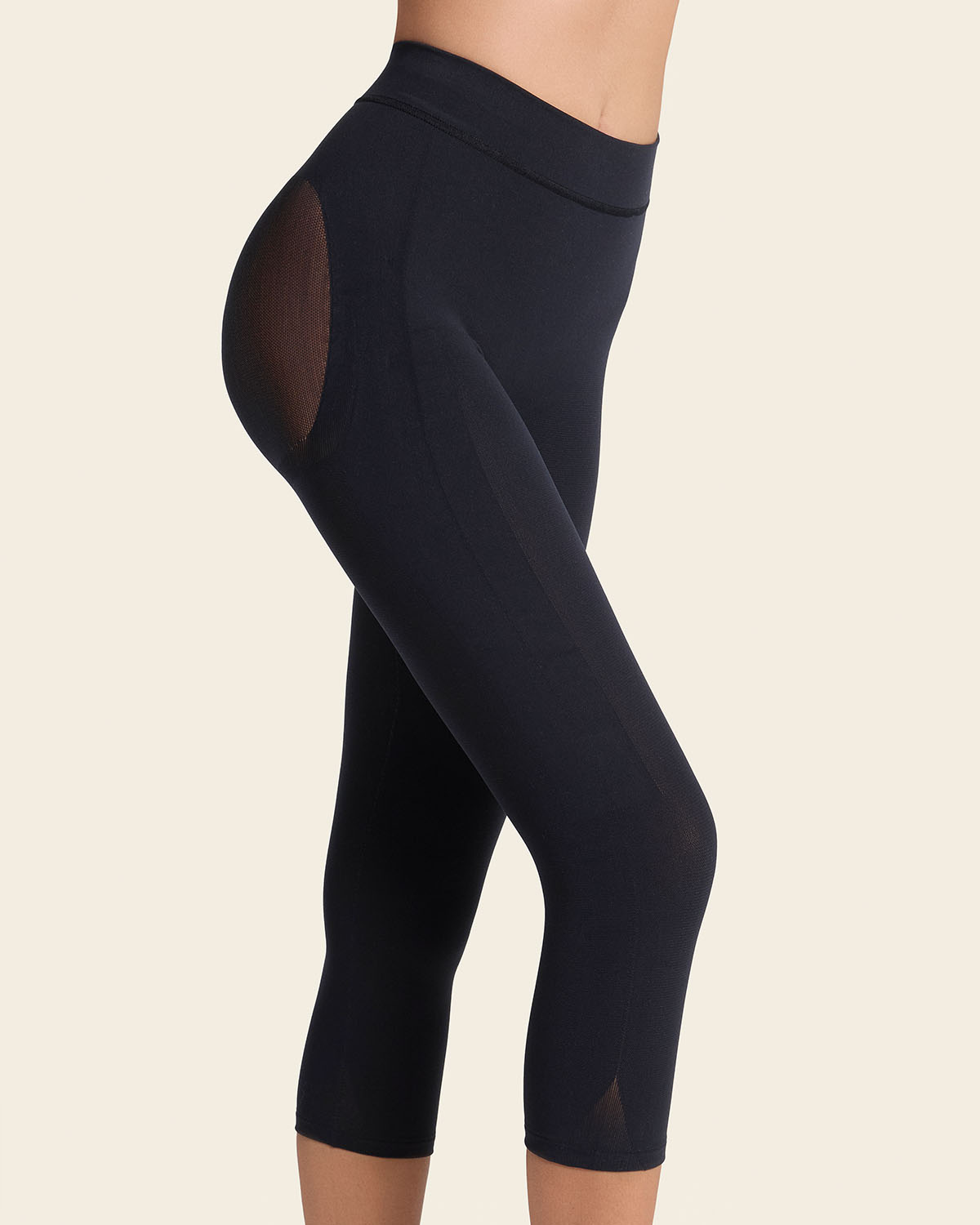 012779M Capri Invisible Taille haute Noir