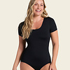 018536 Body gainant à manches courtes Noir