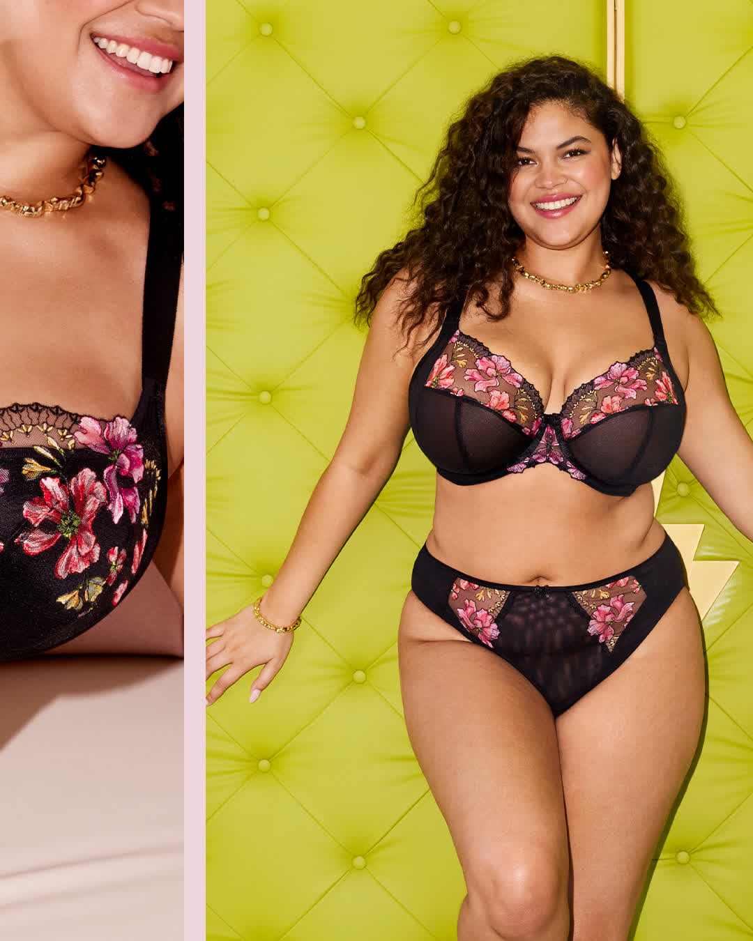 EL302615 Teagan Plunge Paddé Rainbow