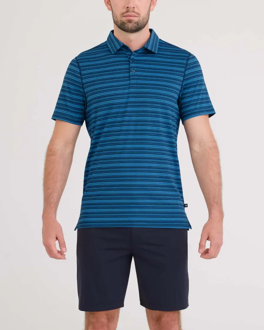 Droptemp Polo Maritime Dark Denim Stripe