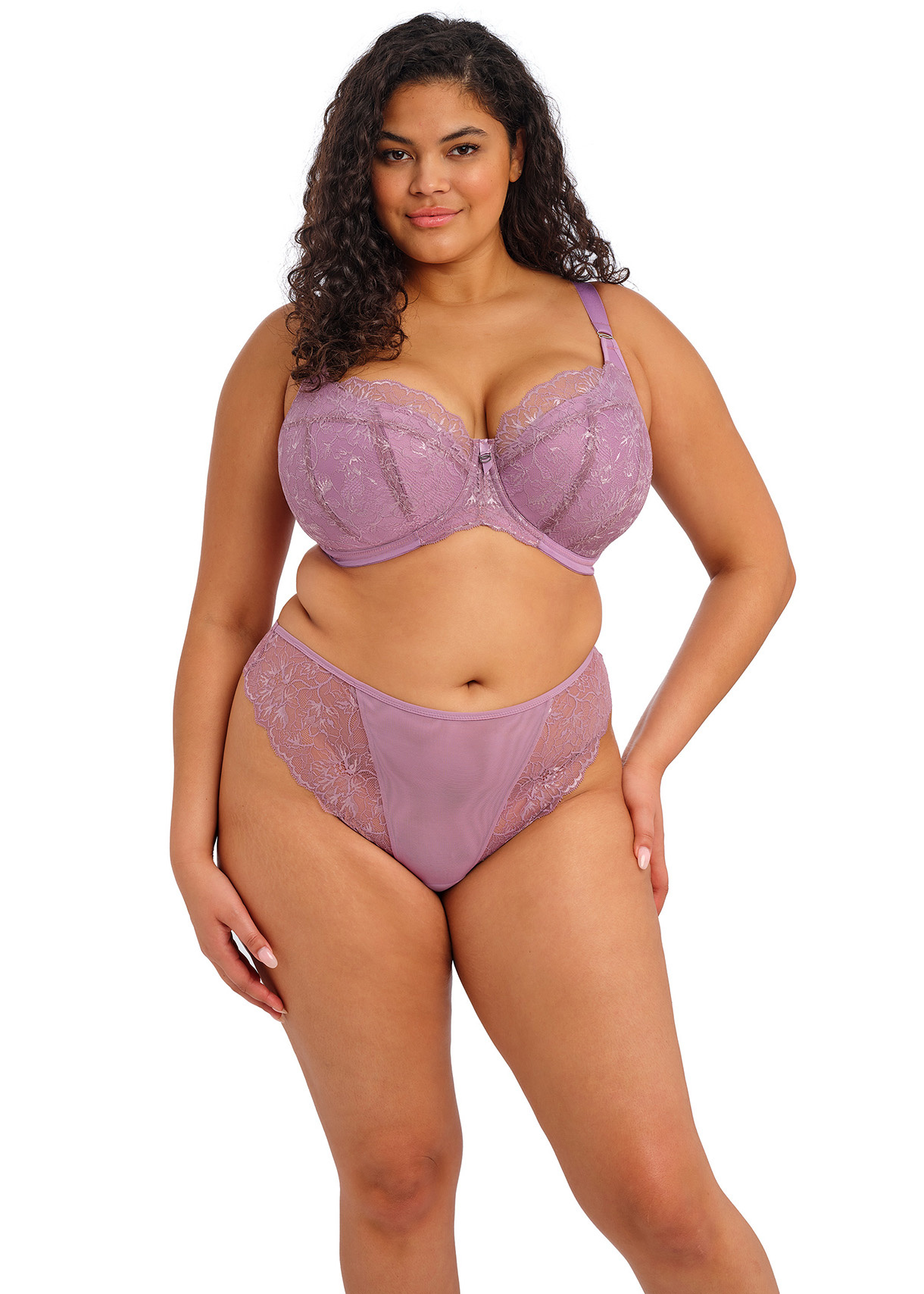 EL8081 Brianna Plunge paddé  Heather
