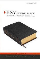 ESV STUDY BIBLE, Personal Size, Genuine Leather, Black
