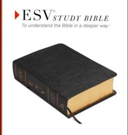 STUDY BIBLE, Personal Size, Genuine Leather, Black