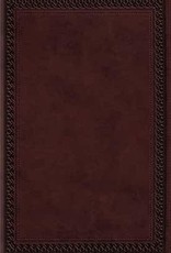 LARGE PRINT VALUE THINLINE BIBLE, TruTone Mahogany Border Design