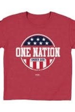 KERUSSO Kids T-Shirt Patriotic- Medium Red