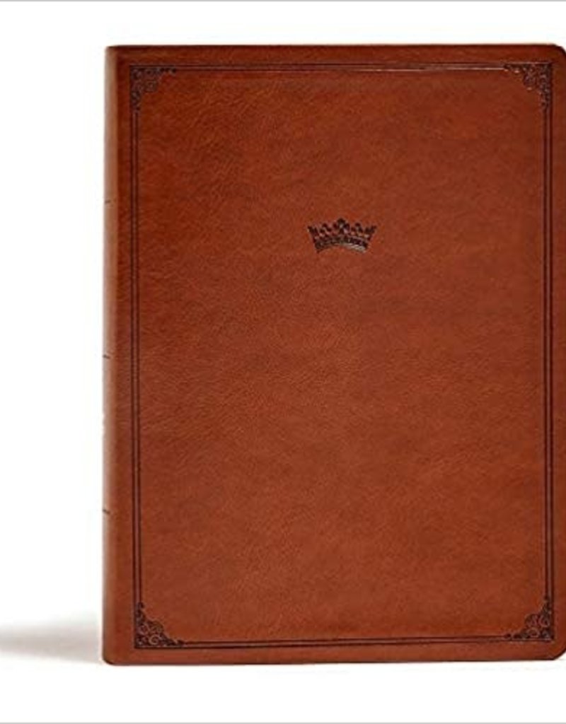 CSB Tony Evans Study Bible--soft leather-look, British tan