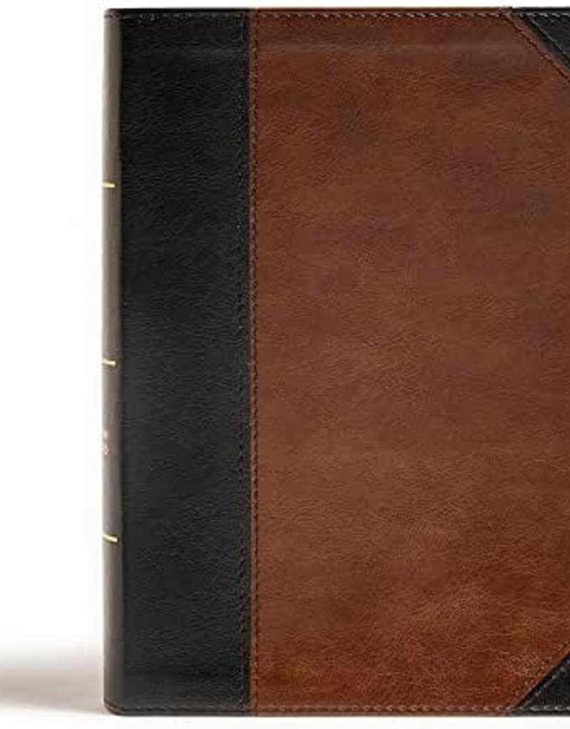CSB Tony Evans Study Bible--soft leather-look, black/brown (indexed)