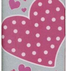 NIV Glitter Bible -flexible cover, pink polka-dot heart