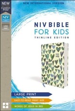 NIV Bible for Kids, large Print, Turq Hearts