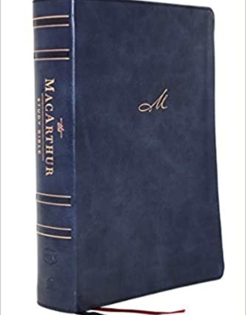 MacArthur STUDY BIBLE 2nd Edition, Leathersoft, Blue, Comfort Print
