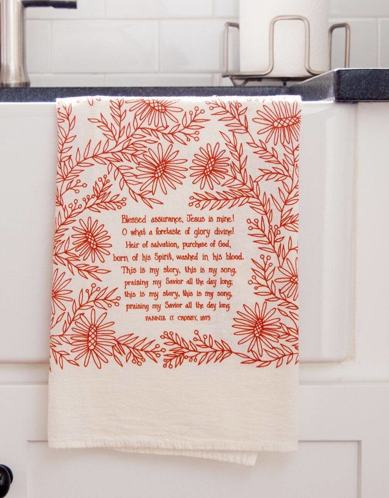 Blessed Assurance Hymn Tea Towel