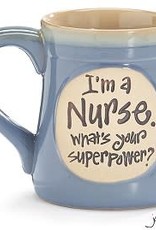 I'm A Nurse What's Your Superpower? Porcelain Coffee Mug 18 Oz