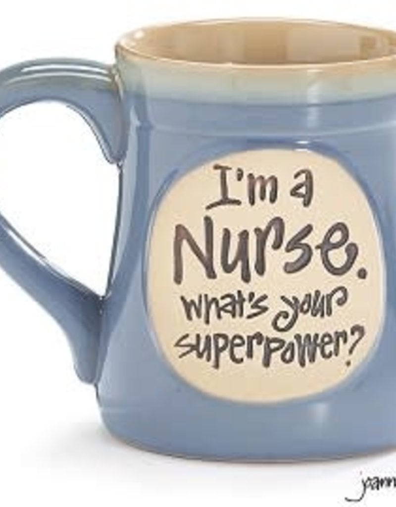 I'm A Nurse What's Your Superpower? Porcelain Coffee Mug 18 Oz