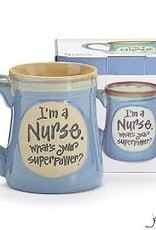 I'm a Nurse, What's Your SuperPower? Light Blue 18 oz. Coffee