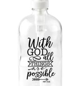 Soap Dispenser: With God all things 16oz glass
