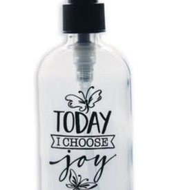 Soap Dispenser: Today I Choose Joy glass 8 oz