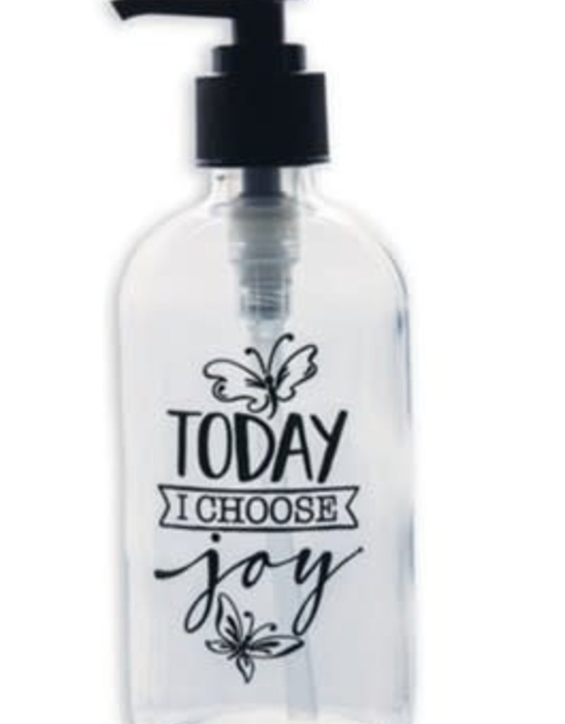 Soap Dispenser: Today I Choose Joy glass 8 oz