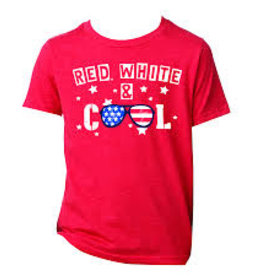 Boys T-shirt- Red White & Cool