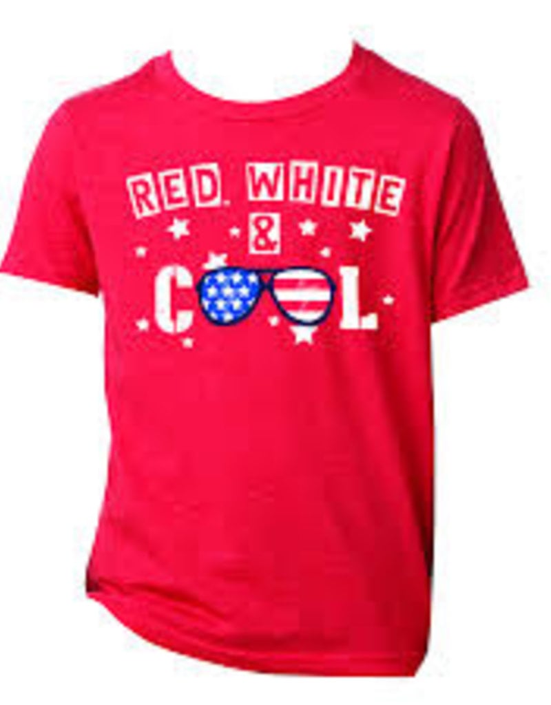 Boys T-shirt- Red White & Cool