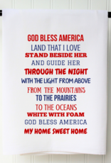 Patriotic Flour Sack Towel- God Bless America