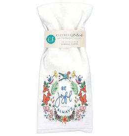 Be Joyful Wreath Kitchen Towel