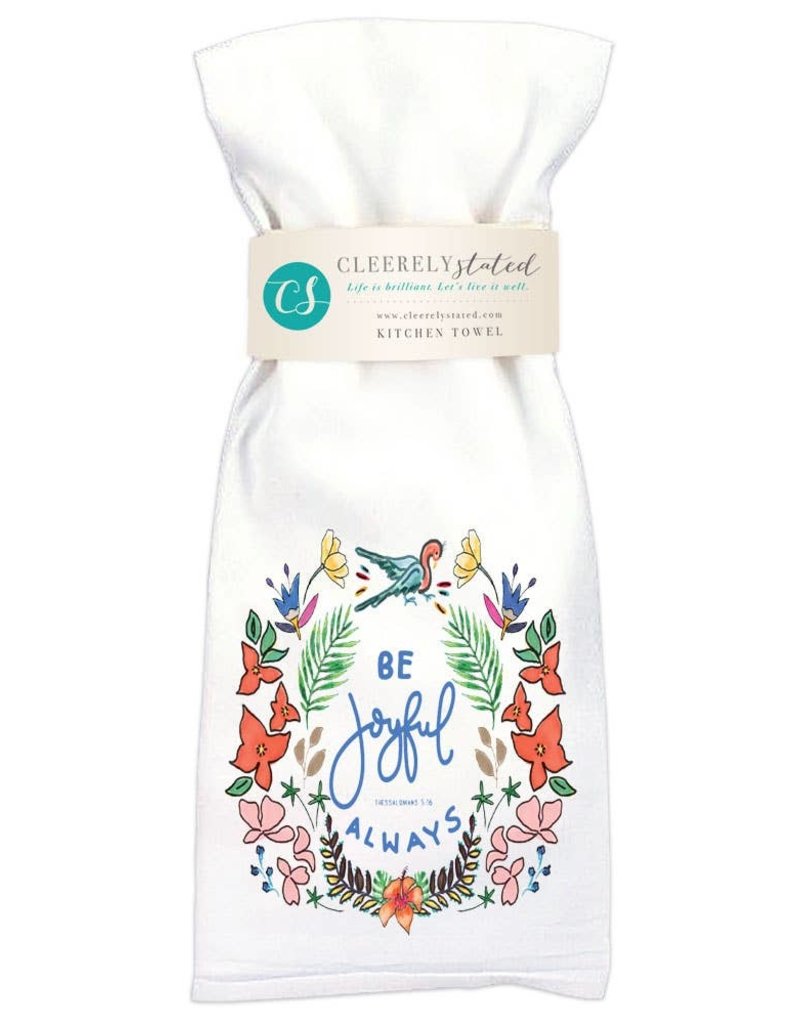 Be Joyful Wreath Kitchen Towel