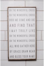 40'' x 22'' Oh The Wonderful Cross Hymn Wall Art
