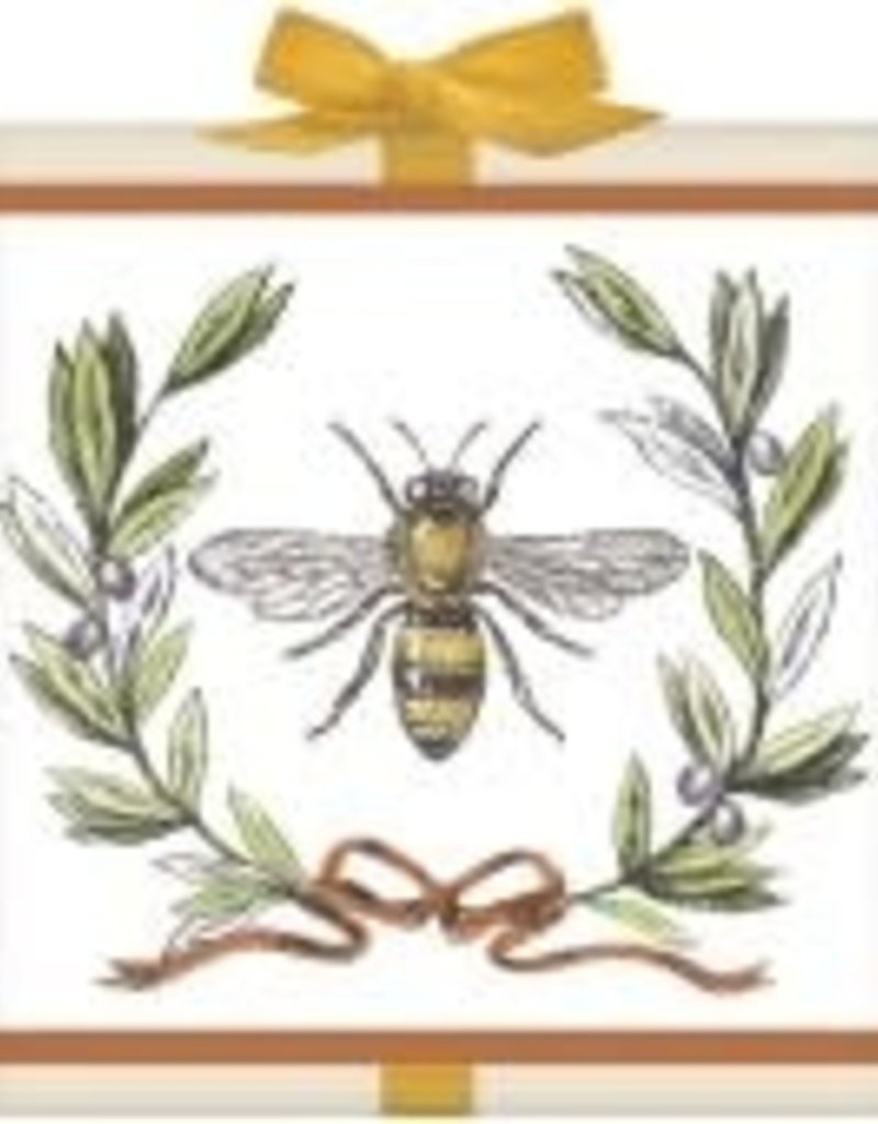 Tea Box- Bee Olive Wreath
